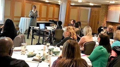 Jodi Schafer met with the HR Learning Community on Feb. 15, 2018 and presented on "Growing Your Own" talent pool.